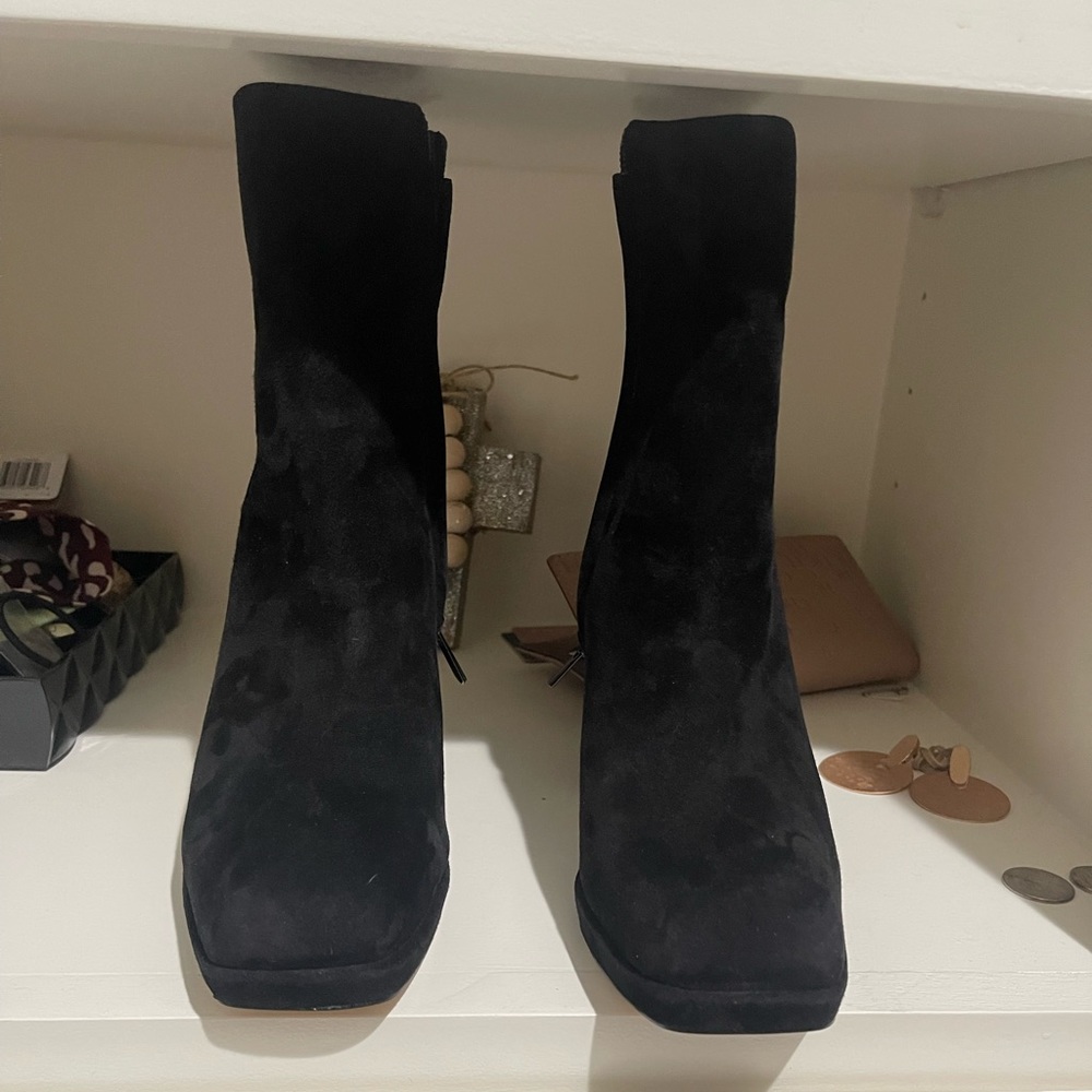 Sam Edelman Black Suede Bootie, Size 8.5, New without a box